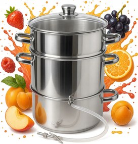 Rozsdamentes Acél Gyümölcscentrifuga 8L