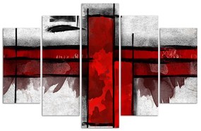 Gario Vászonkép Piros akcentussal - 5 részes Méret: 150 x 100 cm
