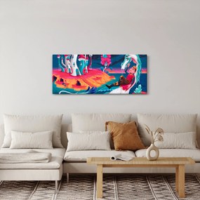 Kép - a herceg és a sárkány hercegnő (120x50 cm)