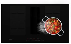 Chef-Fusion Down Air System, indukciós tűzhely + DownAir páraelszívó, 90 cm, 600 m³/h EEC A