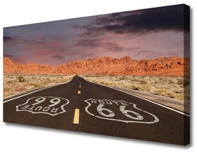 Vászonkép Desert autópálya 125x50 cm