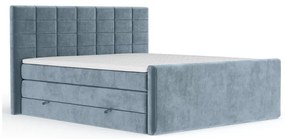 Kék ágyneműtartós boxspring ágy 140x200 cm Ava – Maison de Rêve