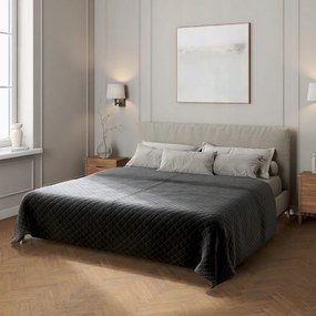 Dekoria Rombusz mintás steppelt ágytakaró szürke színben