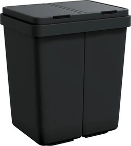 vidaXL antracitszürke dupla szemeteskuka 2x25 L