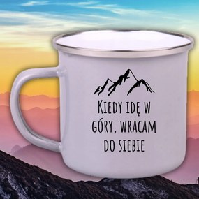 Zománcozott Acél Bögre Vicces Ajándék, Amikor A Hegyekbe Megyek