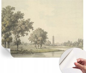 Öntapadós tapéta Divatos 3D fali ragasztóval Csendes park 208x146 cm