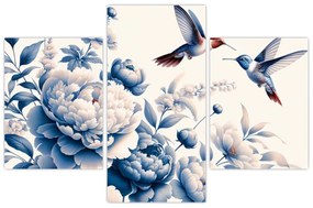 Kép - Kolibrik a virág felett (90x60 cm)