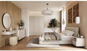 Lorini fali komód 150 cm - kasmír / arany T-bar fogantyúk