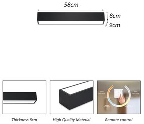 Immax NEO 07254L - LUNGO 20W/230V Wi-Fi LED dimmelhető lámpa fekete + DO