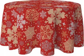 Abrosz Karácsonyi Kerek Kör 120 Asztalra Karácsonyi Dekorációs Minta