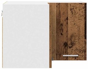 Függő szekrény Riga Régi fa és fehér 57 x 57 x 40 cm Faanyag