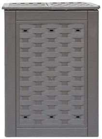 Barna műanyag rattan kerti komposztáló 60 x 60 x 83 cm 300 L