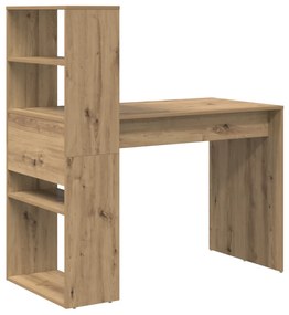 tárolós íróasztal Művészi tölgy 113x54x120 cm Mérnöki fa