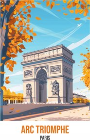 Plakát 70x100cm Diadalív, Párizs