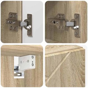 Fürdőszoba bútor szett 4 pcs sonoma tölgy 61 x 35 x 64 cm