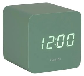 Karlsson 5982GR design LED óra ébresztővel, zöld,7 cm