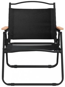 2 db fekete oxford szövet camping szék 54 x 43 x 59 cm