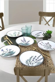 6 részes kerámia desszerttányér készlet 20 cm