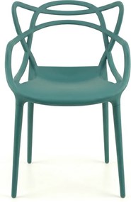 Szett 4 db műanyag KATO szék, petrolkék