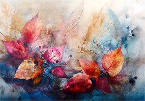 Fotótapéta Absztrakt Levelek Beton Falra Hálószoba Nappali 250x175