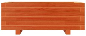 viaszbarna tömör fenyőfa kerti virágláda 70x40x26,5 cm