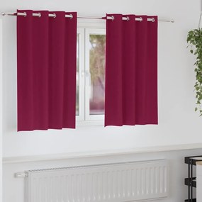 Függönyök függönyökkel 2 pcs Bordó 140x140cm Poliészter