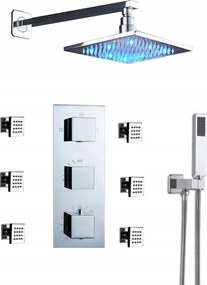 Zuhanyszett Falsík Alatti Led Termosztát