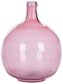 Üveg Dekor váza 31 Rózsaszín CHAPPATHI Beliani