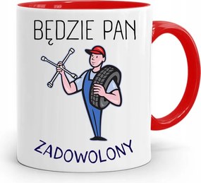 Piros Bögre A Szerelőnek Elégedett Lesz A fényképes nyomtatással