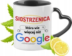 Unokahúgomnak Fekete Bögre Szív Alakú Füllel Ajándék