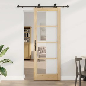 Csúszó Ajtó ORKDAL Barna 78 x 211 cm Fa és fém