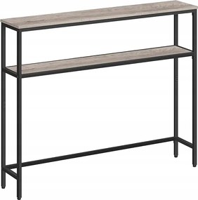 Konzol Songmics fekete 2 szintes matt 100 x 80 x 20 cm