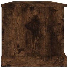 füstös tölgy színű szerelt fa tárolóláda 70 x 40 x 38 cm