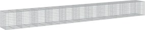 vidaXL horganyzott vas gabion kosár fedéllel 1050 x 100 x 100 cm