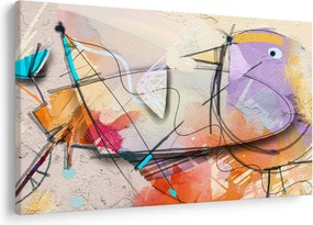 Kép - absztrakció, madár (90x60 cm)