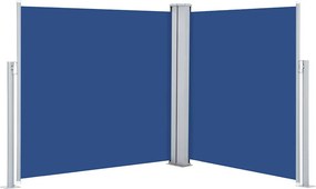 vidaXL kék behúzható oldalsó napellenző 100 x 600 cm