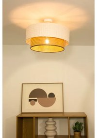 Felületre szerelhető csillár NATIA 1xE27/60W/230V fehér/barna