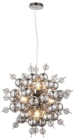 Endon 81583 - Kábeles csillár JOULES 9xE14/7W/230V fényes króm/füstszínű