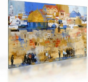 Kép - siratófal, Jerusalem, Israel (üvegen) (70x50 cm)