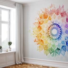 Fotótapéta - Szivárvány mandala (147x102 cm)