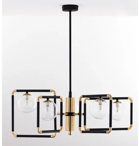 Jupiter 1985 - Csillár rúdon IBRA 5xG9/10W/230V fekete/arany