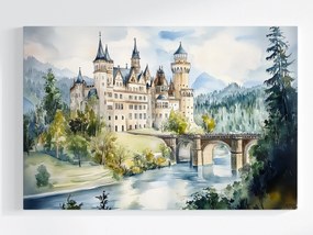 Canvas Vászonkép Tájkép Németország Bajorország Neuschwanstein Kastély 120x80