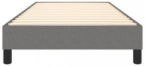 sötétszürke szövet rugós ágykeret 100x200 cm