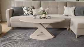Mazzoni LOXA ovális dohányzóasztal Kasmír - DOHÁNYZÓASZTAL 120x65 cm