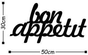 Fém fali dekoráció, Bon Appetit 1 - Fekete