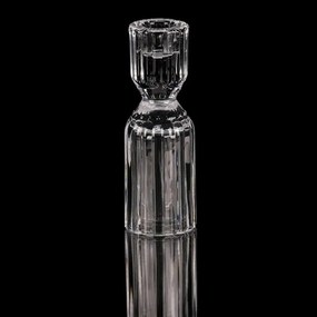 Üveg gyertyatartó 14,5 cm kúpos gyertyához, átlátszó