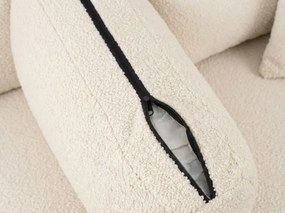 Kihúzható kétoldalas L alakú ülőgarnitúra SMART BOUCLE 232x143 cm, krémszínű