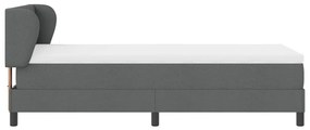 Boxspring Ágy Mattal Sötétszürke 90x190 cm Szövet