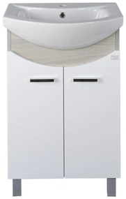 TMP ZX 55 - SONOMA - álló fürdőszobabútor - Sanovit ZENON - 6055 porcelán mosdóval - 55 x 44 cm