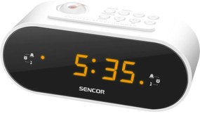 Sencor SRC 3100 W Rádiós ébresztőóra kivetítő funkcióval, fehér